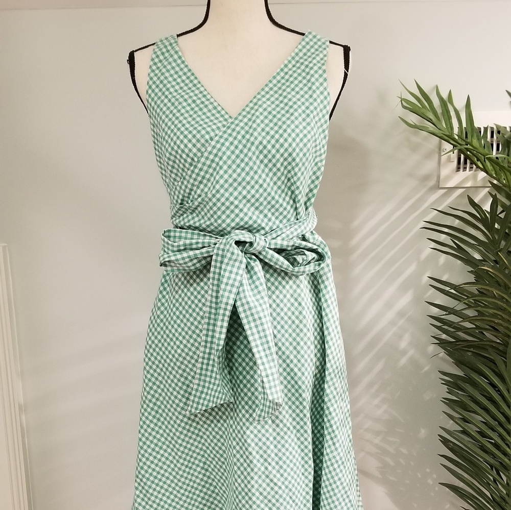 Gorgeous Boden green gingham dress